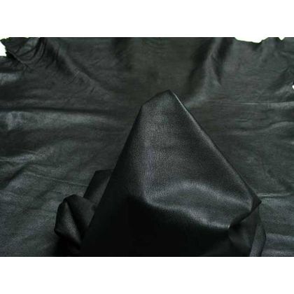 black goat finished leather for garments